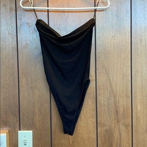 Ribbed Tube Top Bodysuit